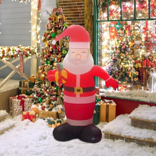 Père Noël gonflable étanche 1,5m gonflage rapide et LED intégrées pour intérieur extérieur - 3