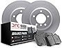 Dynamic Friction Company Rear Brake Geospec Rotors with 5000 Advanced Brake Pads includes Hardware - 4512-03199