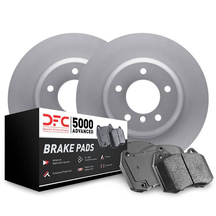 Image of Dynamic Friction Company Rear Brake Kit Fits 2009-2015 Hyundai Sonata | 2012-2017 Hyundai Azera; 2011-2016 Kia Optima | 5000 Advanced Pads, Blank Rotors| Hardware