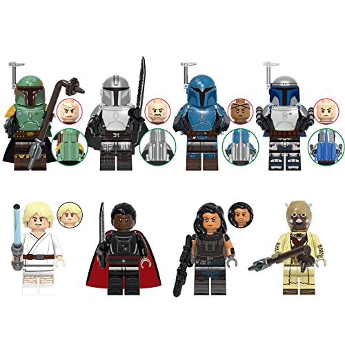 Mini Figures Calendrier de l'Avent Collection Set Cake Toppers Series Custom 8 Piece Star Wars Minifigures Collection Compatible Avec Lego