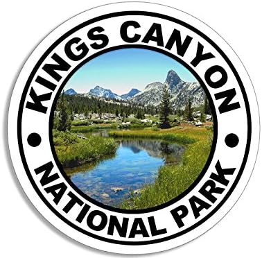 Round Kings Canyon National Park Sticker (California Hiking Trails (3 inch)