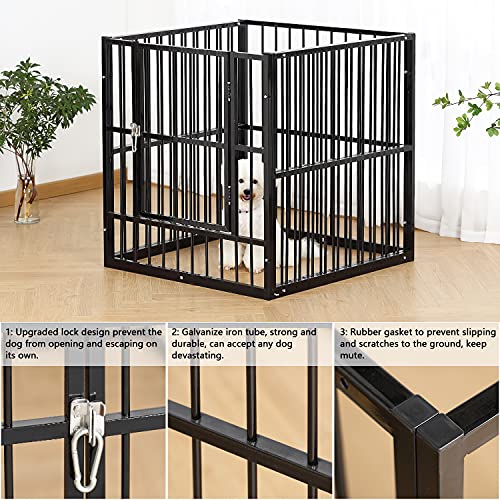 LEMONDA 34"- 68" Inch Extendable Dog Fence with Door,Telescopic Pet Dog Playpen for Medium Large Dogs, Portable Freestanding Dog Exercise Pens Barrier Kennel for Indoor & Outdoor - Image 5