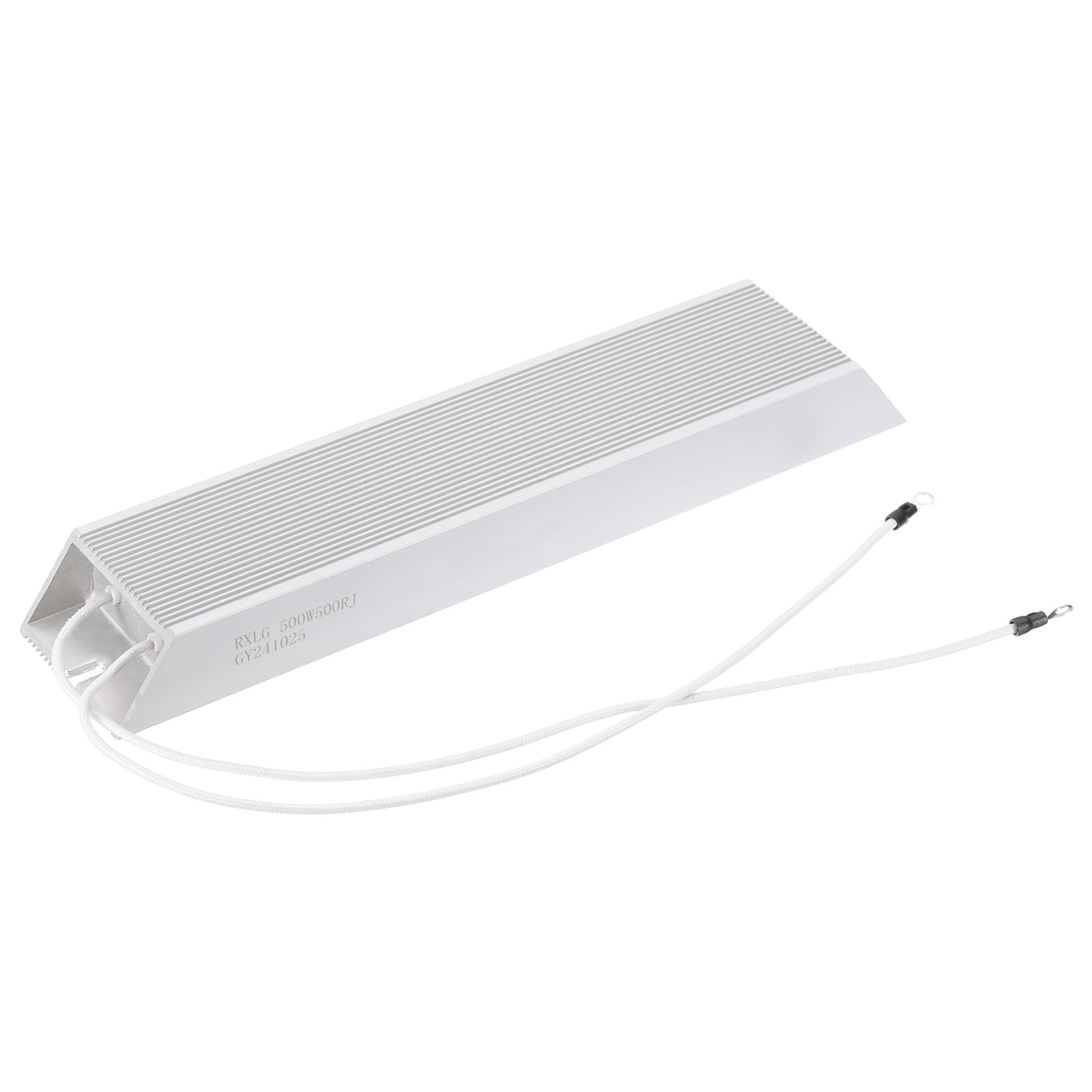 YOKIVE 500 Ohm 500W Braking Resistor, Aluminum Housing Wirewound Braking Resistor Inverter Servo Resistor with Solder Lug and Terminals, Great for Audio Servo Motor 63.5 x 6 x 3cm 500 Ohm 500W