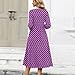 Womens Dress Crewneck 3/4 Sleeve Dress A-Line Fashion Printed Dresses with Pockets Comfy Flowy Casual Loose Sundress