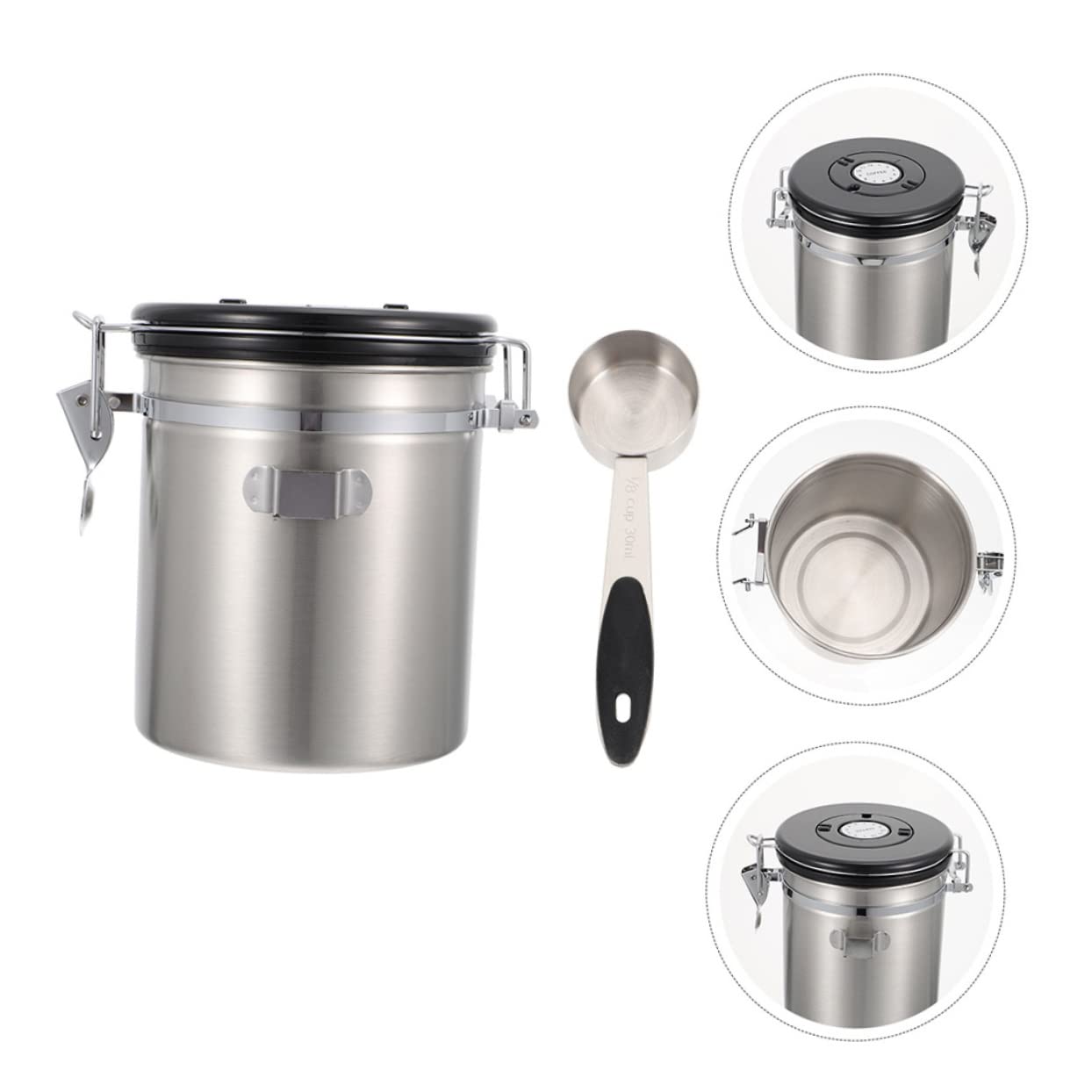 Hohopeti 1set Contenitore Ermetico Per Alimenti Per Animali Barattolo Inossidabile Per Snack e Cibo Per Cani e Gatti Design Elegante e Compatto Per Conservare Snack e Alimenti Secchi