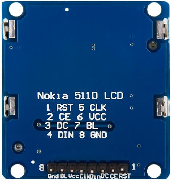 Nokia Uyumlu 5110 84x48 LCD Ekran (Mavi Arka Işıklı)
