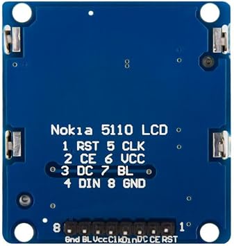 Nokia Uyumlu 5110 84x48 LCD Ekran (Mavi Arka Işıklı)