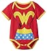 A&J Design Baby Girls' Wonder Woman Short Sleeve Onesie (0-6 Months)