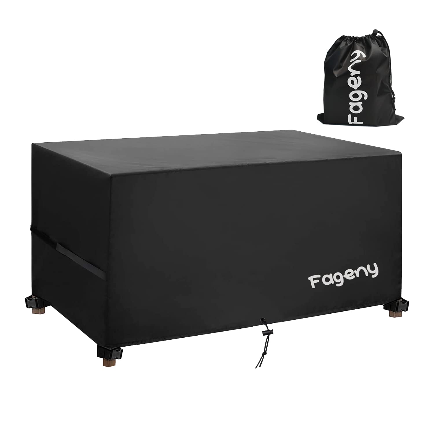 Fageny Black Outdoor Garden Furniture Set Covers Waterproof, 180X120x74cm Tear Resistant Oxford Fabric Outdoor Patio Table Covers Waterproof, Windproof, Anti-Uv, Outdoor Garden Table Cover Rectangular
