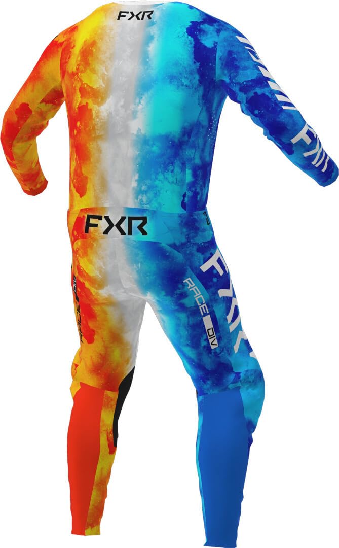 FXR Podium 2023 Maglia Motocross Giovanile, arancione/blu, S