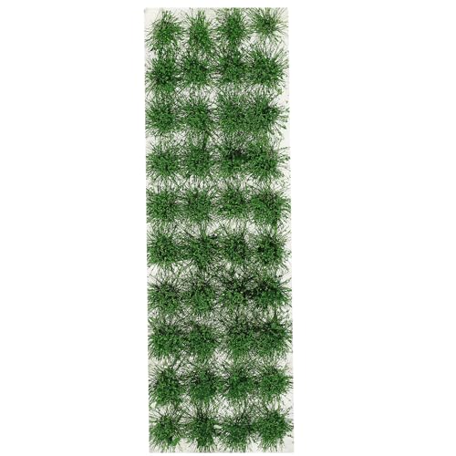 OSALADI 1箱 チュア草クラスター 軍事模型用 軽量耐久製 シミュレーション芝生 砂盤ジオラマ装飾 微景観用自然色グリーン