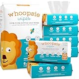 100% Pure Cotton Dry Wipes | Use Wet or Dry | Soft & Sensitive | Hypoallergenic | Extra Strong & Absorbent | Perfect for Diaper Changes, Runny Noses, Drool, Meal Time & Nursing (6-Pack)