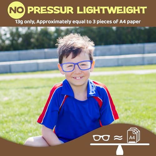 Image of BiBiBear Bluelight Kids Glasses Unbreakable Glasses | TR90 Frame for New Year Gifts, 360 Flexible, Lightweight & Safe Eyeglasses for Kids Age 2-15