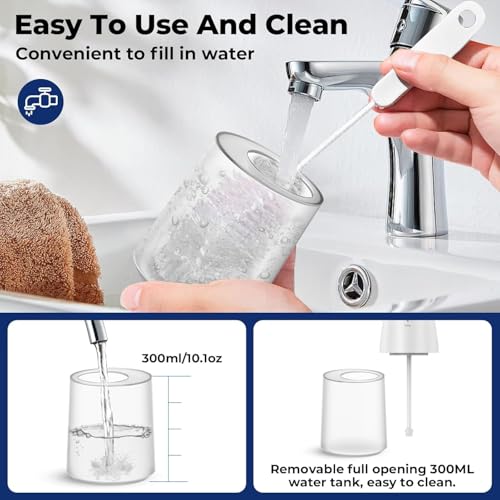 Teethbliss Idropulsore Dentale Senza Fili, Irrigatore Orale Ad Acqua Con Irrigatore Orale Dentale, USB-C Ricaricabile, Impermeabile IPX7 Per Viaggi A Casa Bianco - 8