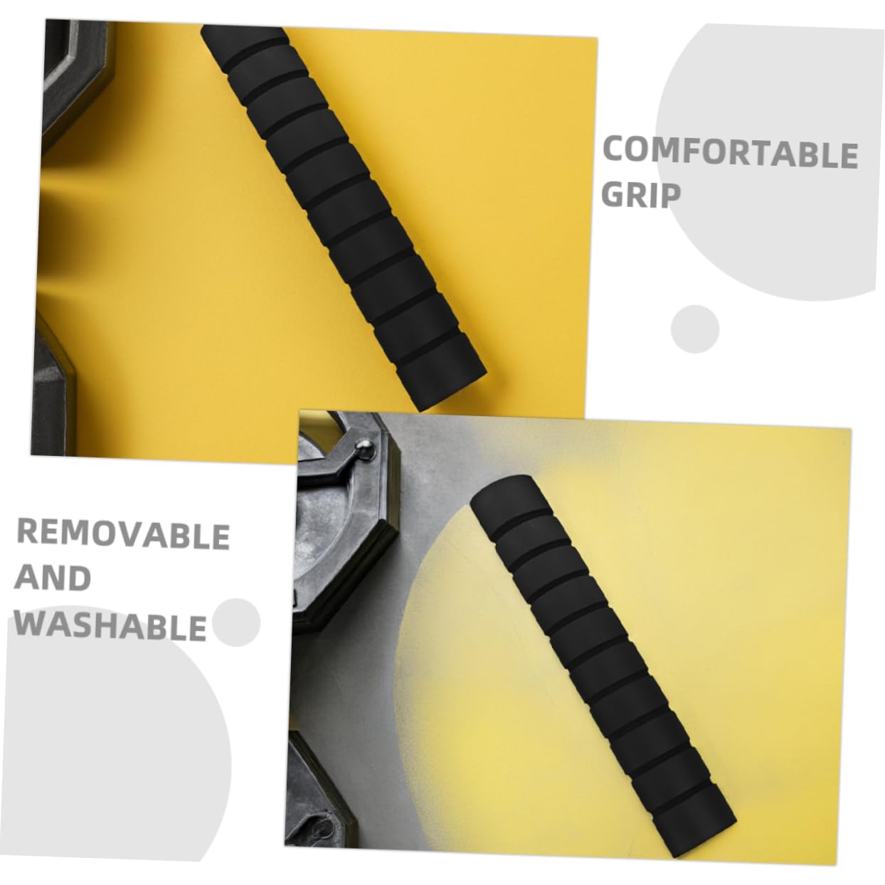 Almohadillas de Agarre Antideslizantes para Barra de Dominadas 210mm Negro 2 Piezas