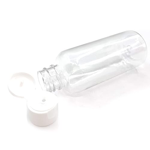 Miniatura 9 de Contenedores de plástico de 2 onzas con tapas, botellas de viaje transparentes para artículos de tocador, contenedores de viaje recargables para