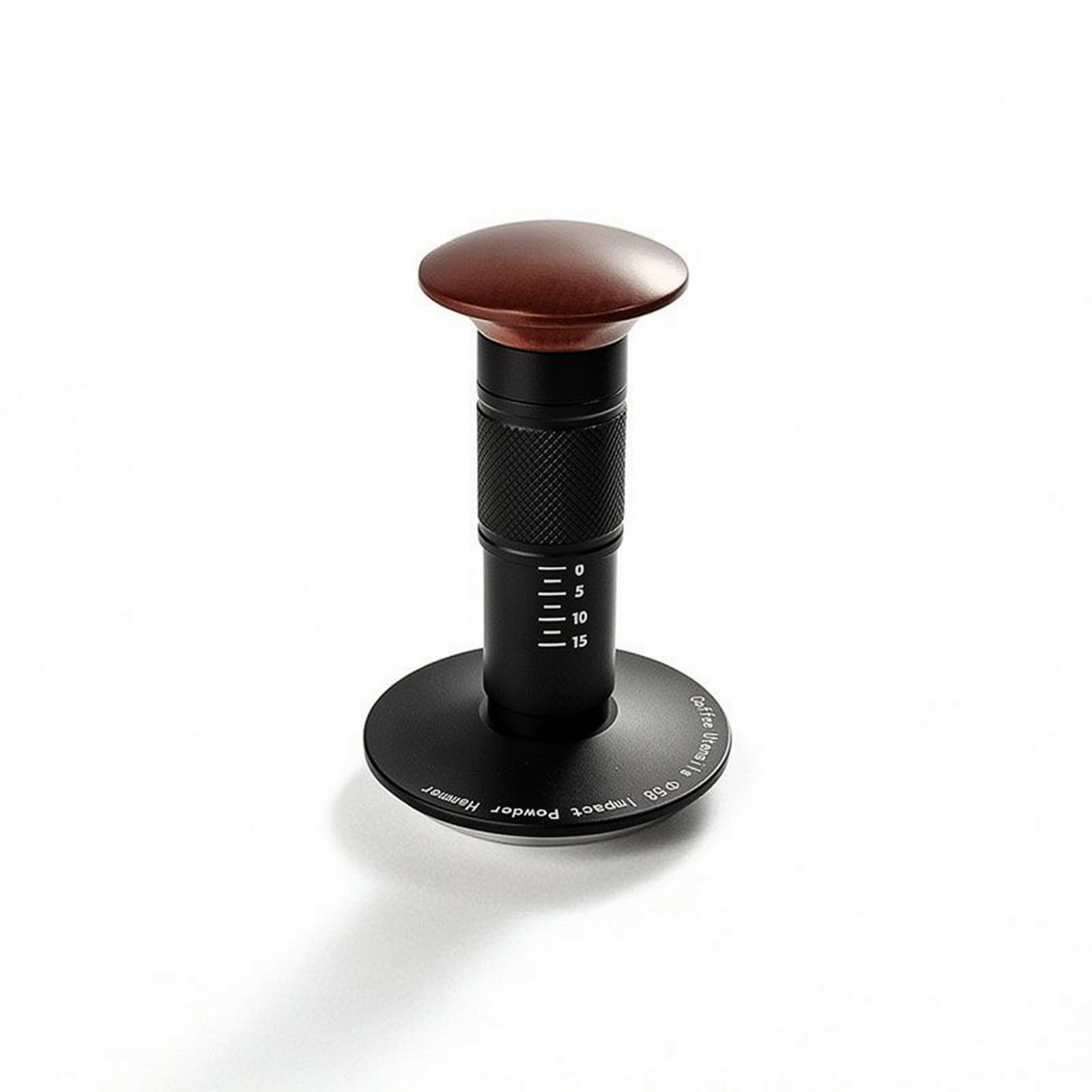 Coffee Tamper de Presión Regulable Diseño Ergonómico Base Circular y Cuerpo en Madera Adecuado para Uso Doméstico y Cafeterías, 58mm