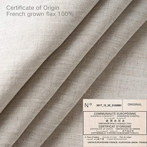 Dapu Pure Linen Sheets Set 100% French Natural Linen European Flax (King, Natural Linen, Flat, Fitted And 2 Pillowcases