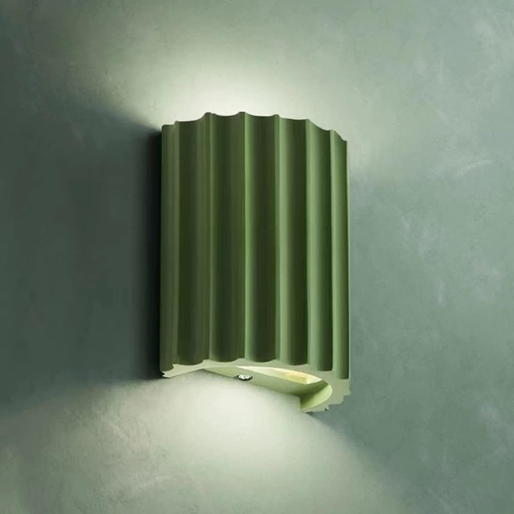 Sconce Wall Lighting White Modern Wall Sconces Up Down 2 Lights Half Cylinder Desgin Contemporary Mini Wall Light Resin Plaster Shade Wall Mounted Lamp - 6.5inch