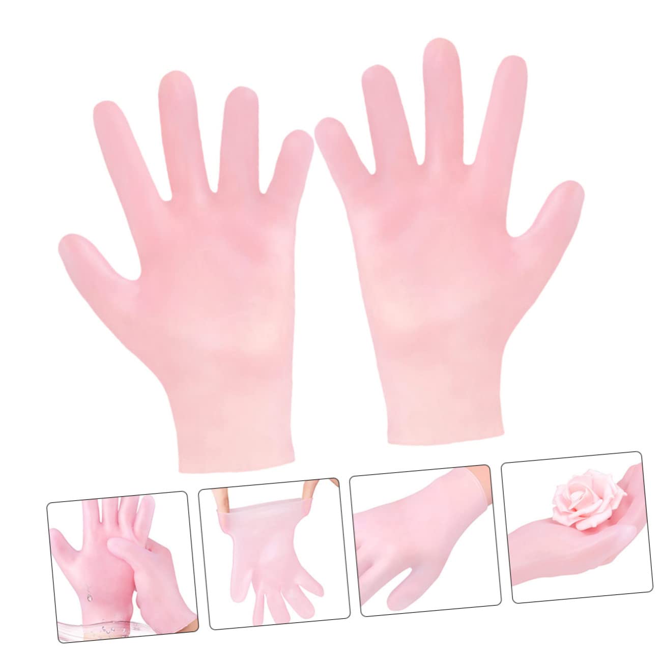 minkissy Hand Gloves for Moisturizing Women's Exfoliating Glove Soften Dry Rough Skin Nighttime Skin Care