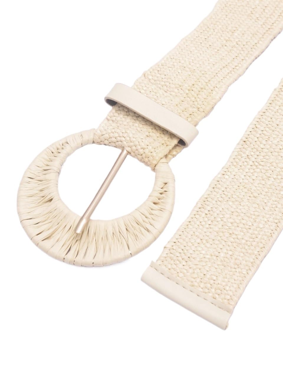 Ceinture Femme Ceinture tressée en paille for femme tissée PP d'été Style plage large élastique for robe Jupe décorative