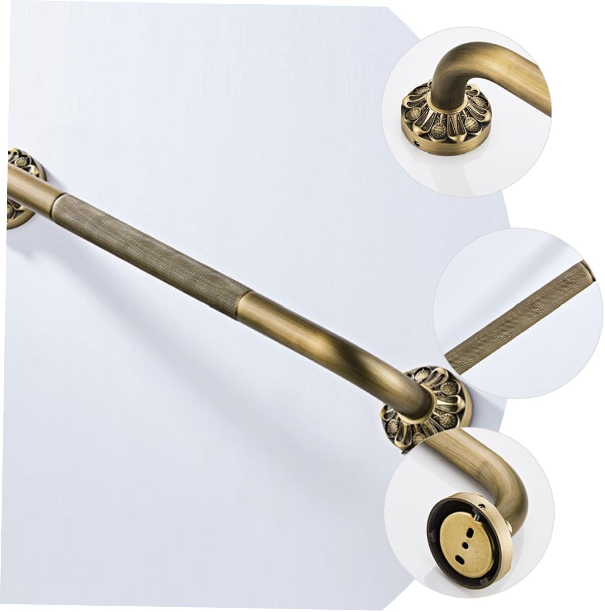 CALLARON Bathroom Grab Bar for Elderly Wall Mounted Shower Handle with Rounded Design Easy Installation Safety Rail for Bathtub and Toilet Stability Slip Support for Disabled and Mobility