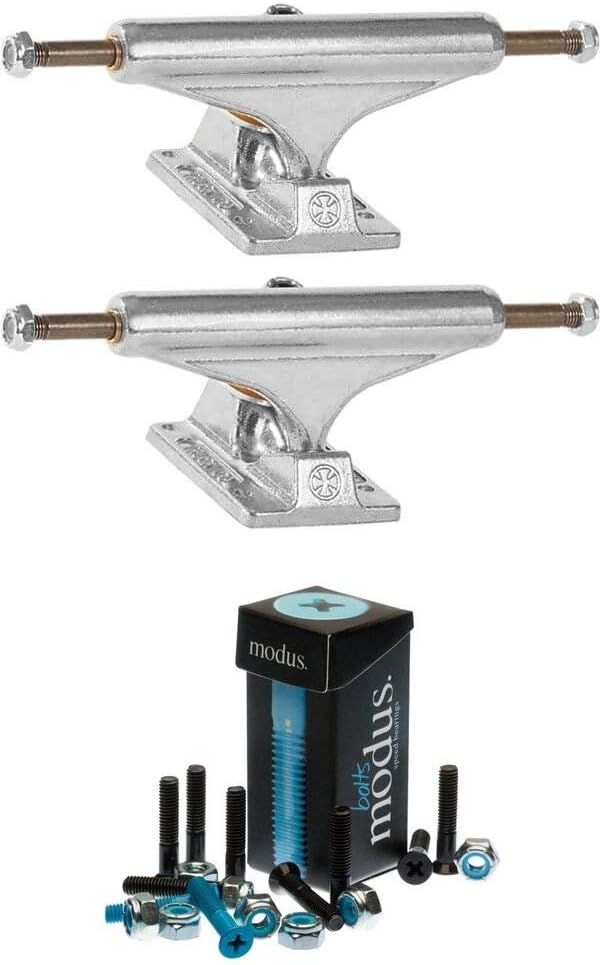Independent Stage 11-144mm Standard Polished Skateboard Trucks with 1" Mounting Hardware