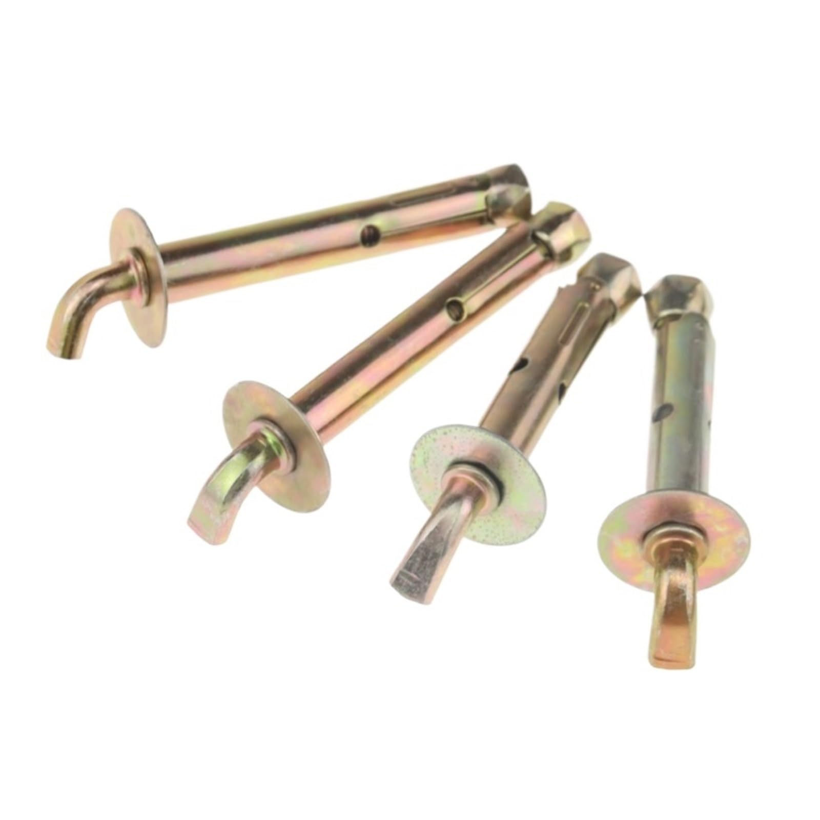 Perno de anclaje de gancho resistente, tornillo de expansión de pared, acero al carbono, anclaje, gancho, caldera, hormigón, punto de anclaje, azulejos, M10 x 100/120 mm, 1 pieza (M10 x 120 mm (ángulo