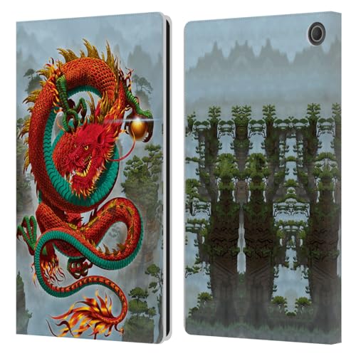 Étui portefeuille en cuir pour Amazon Fire Max 11 de Vincent HIE édition Dragon Fortune