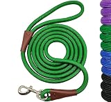 SEPXUFORE 6FT/8FT/10FT Classic Rope Dog Leash, Strong Lightweight 1/2” Nylon Dog Leash for Medium La