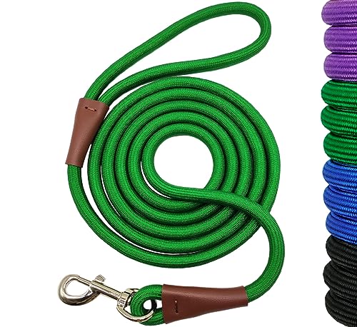 Sepxufore 6Ft/8Ft/10Ft Classic Rope Dog Leash, Strong Lightweight 1/2” Nylon Dog Leash For Medium Large Dogs Basic Walking Hiking Training #TOP2