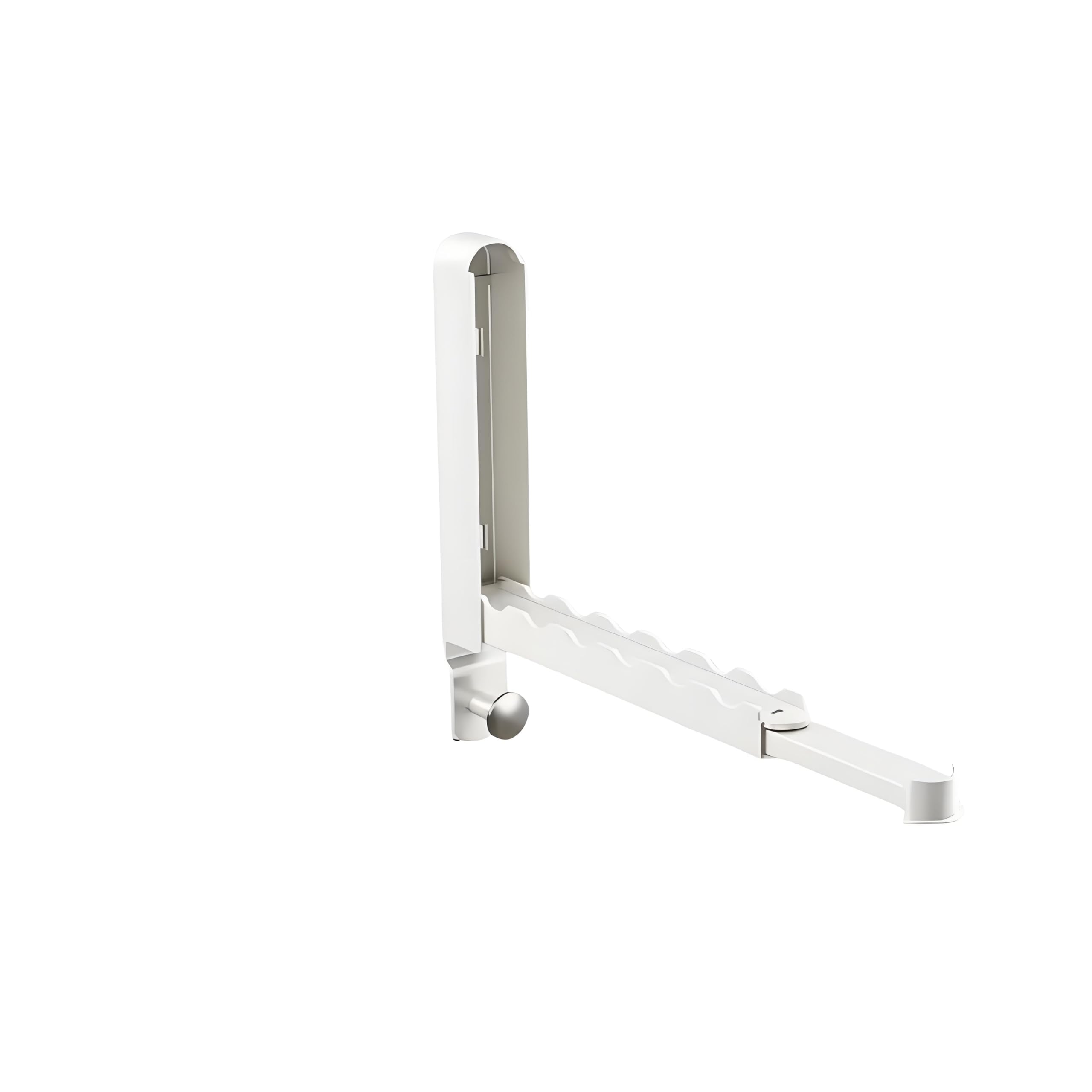Heavy-duty multifunctional retractable balcony clothes Hanger with Drainage Grooves, Foldabl Over Door Hanger Hook，designed for hanging clothes, bags and other items，over-door drying Rack. (white)