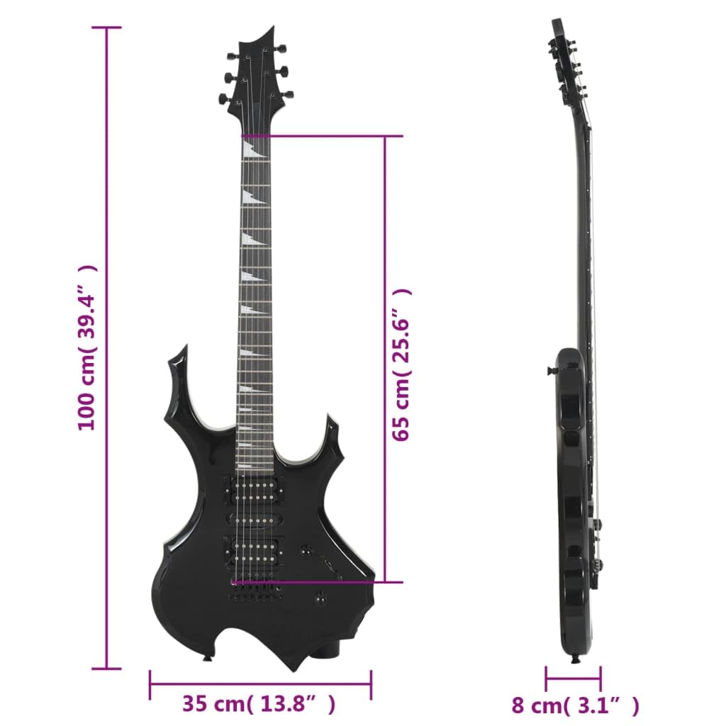 vidaXL Chitarra Elettrica per Principianti con Custodia Nera 4/4 39"