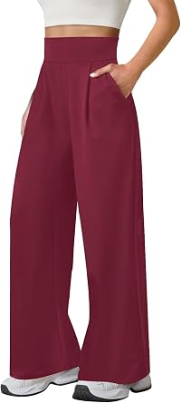 JEKAOYI Womens Wide Leg Yoga Pants High Waist Loose Stretch Casual Lounge Workout Gym Trousers with Pockets