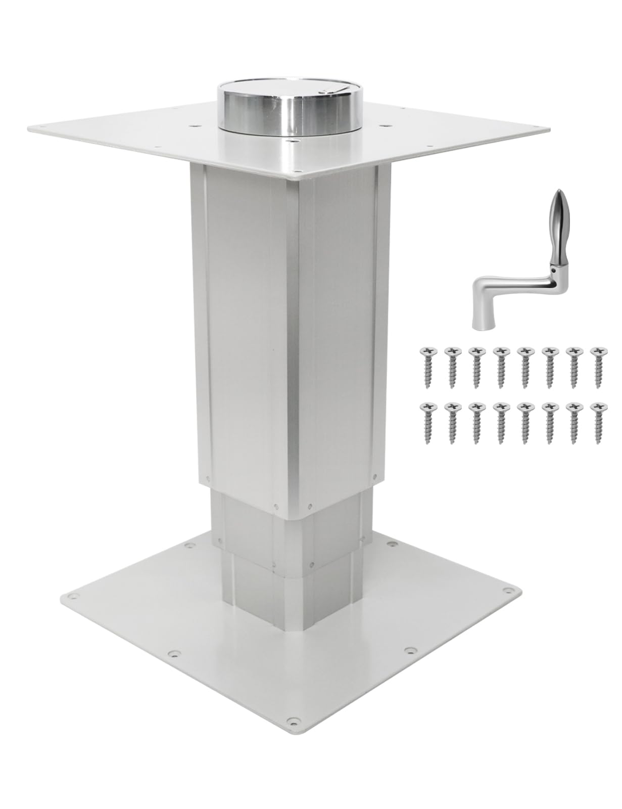 HWHongRV Heavy Duty RV Telescopic Table Pedestal, Adjustable Tatami RV Yacht Aluminum Alloy Table Legs Table Pedestal Base Only Camper Table Base Mount 11-31 Inch Height Range