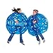 Set of 2 Blue BBOP Buddy Bumper Ball Inflatable Blow Up Giant Wearable Body Bubble Zorb Soccer Suit Heavy Duty Durable PVC Vinyl Kids Adults Physical Outdoor Active Play 36'' Inches Diam