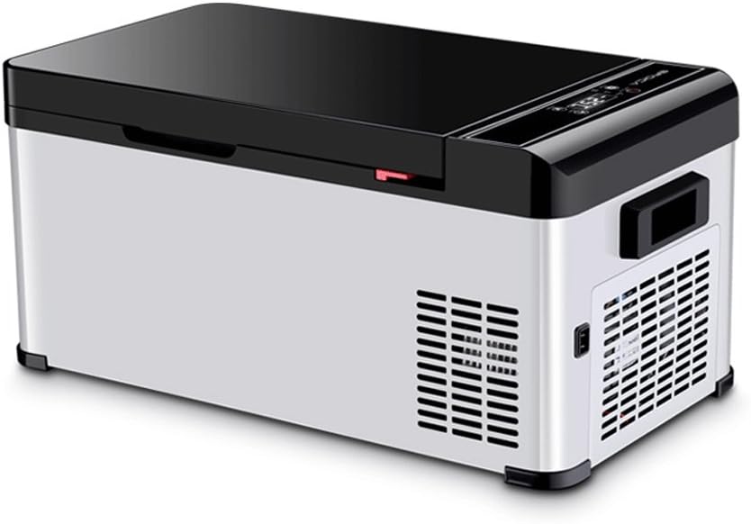 QIHANGCHEPIN DC 12V/24V/220V18L Portable Mute Design Dual-Core Mini Automatic Refrigerator Truck Household Refrigerator Travel Car Refrigerator Mobile Phone Bluetooth Intelligent Control