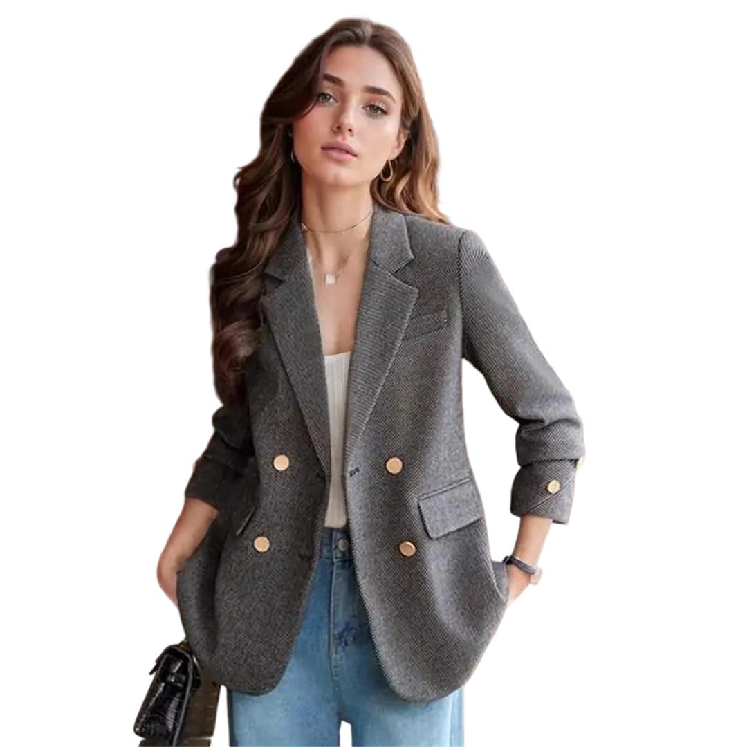 Women Blazers Autumn Winter Button Jacket Coat