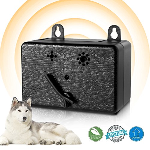 Lambow Mini Bark Control Device Outdoor Anti Barking Deterrent Ultrasonic Dog Bark Control Sonic Bark Deterrents Silencer Stop Barking Bark Stop Repeller (New Version)