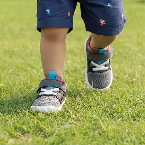 Image of MORENDL Toddler Sneakers Baby Boys & Girls Barefoot Shoes Lightweight Breathable Walking Running Tennis Athletic Sport Shoes Outdoor