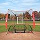 VEVOR 244 x 106 x 211 cm Baseball-Softball-Übungsnetz, Tragbares Baseball-Trainingsnetz zum Schlagen, Fangen, Pitchen, Backstop-Ausrüstung mit Bogenrahmen, Tragetasche, Schlagzone, Bällen, Ballsammler