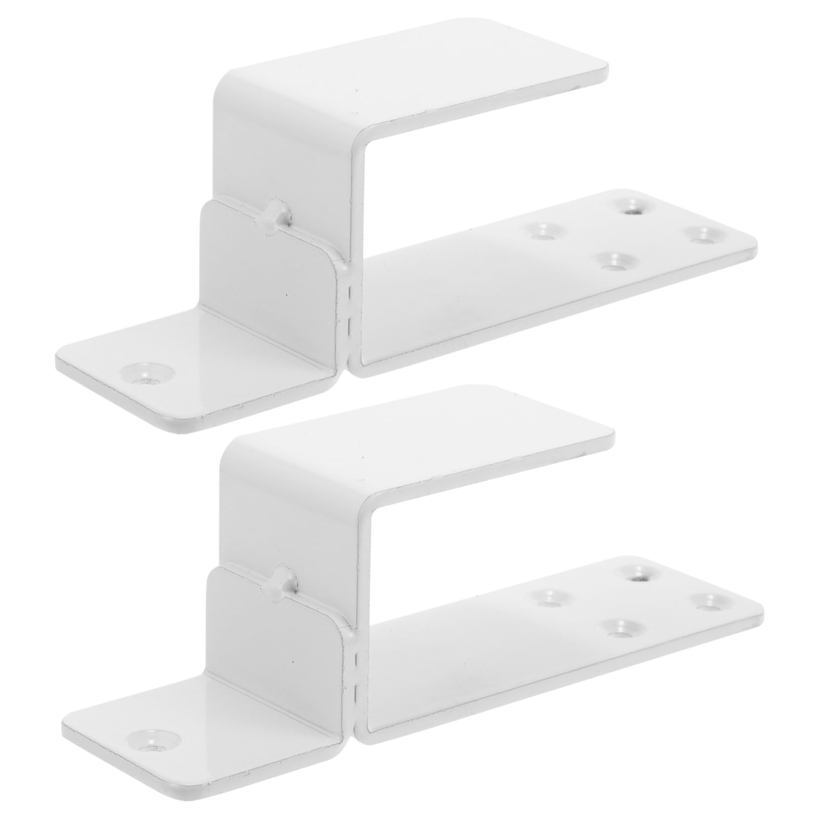 ABOOFAN Kit de 2 Supports de Porte en Acier Résistant pour Barre de Sécurité, Protection Renforcée et Fixation Solide pour Portes de Garage Grange