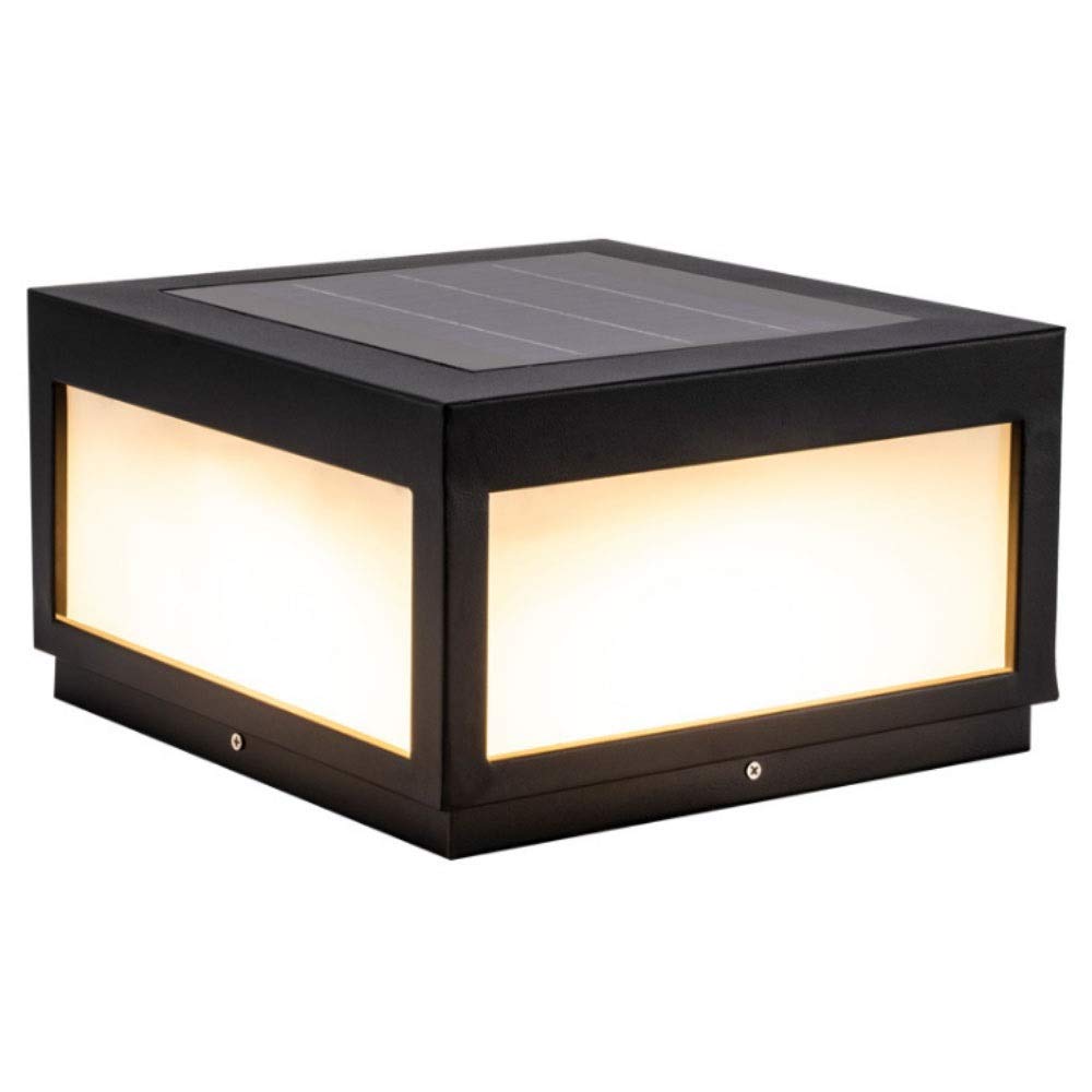 Lampe solaire à colonne au design élégant, l'éclairage extérieur parfait pour une grande villa