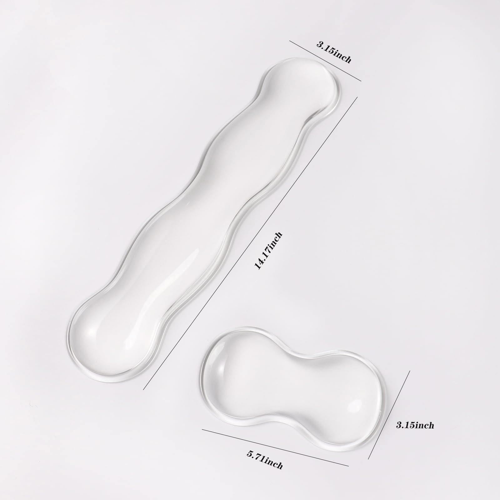 Sumgsn Set poggiapolsi in gel di silicone per tastiera e mouse, bianco, morbido, ergonomico, rilassa il polso, per computer portatile, ufficio e casa