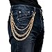 EMORBALS Pants Chain - Wallet Chain Pocket Chain Jean Chain Belt Chain for Men Women - Hip Hop Punk and Gothic Accessory (Gold)