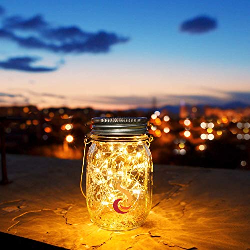 Solar Garden Lights JIAYIDA Garden Solar Lights Jar Waterproof Solar Lanterns Outdoor Led String Fairy Hanging Bottle Lights Indoor/Outdoor Decorative Lighting for Patio|Lawn|Pathway|Party|Christmas