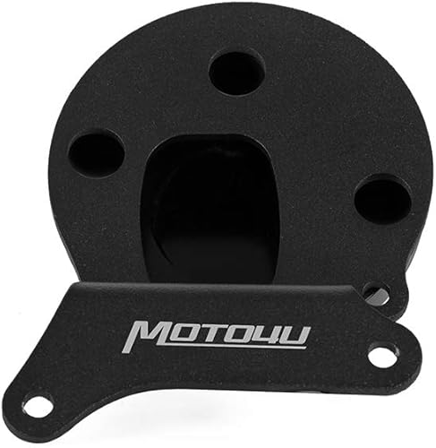 Miniatura 6 de MOTO4U Soporte de montaje de reubicación para motocicleta cuentakilómetros velocímetro de aluminio (centros y bajos) con cubierta para XSR900 XSR