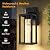 Brightever 2-Pack Outdoor Wall Lights Fixture, Exterior Waterproof 10W Matte Black Outdoor Wall Lanterns Sconces with Crystal Bubble Glass, Modern LED Outside Lights for House, Porch, Garage, Patio