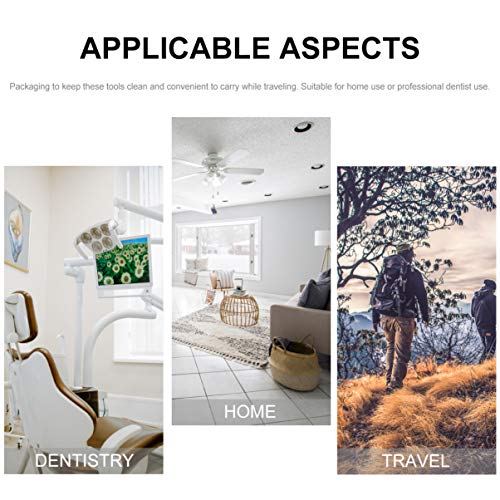 HEALLILY Ferramenta Dental Aço Inoxidável Palheta Dental Fio Dental Raspador de Dente Removedor de P