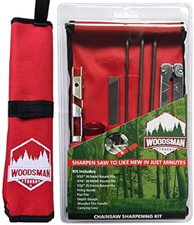 Chainsaw Sharpener File Kit – Includes Flat, 5/32, 3/16, 7/32 Inch Round Files